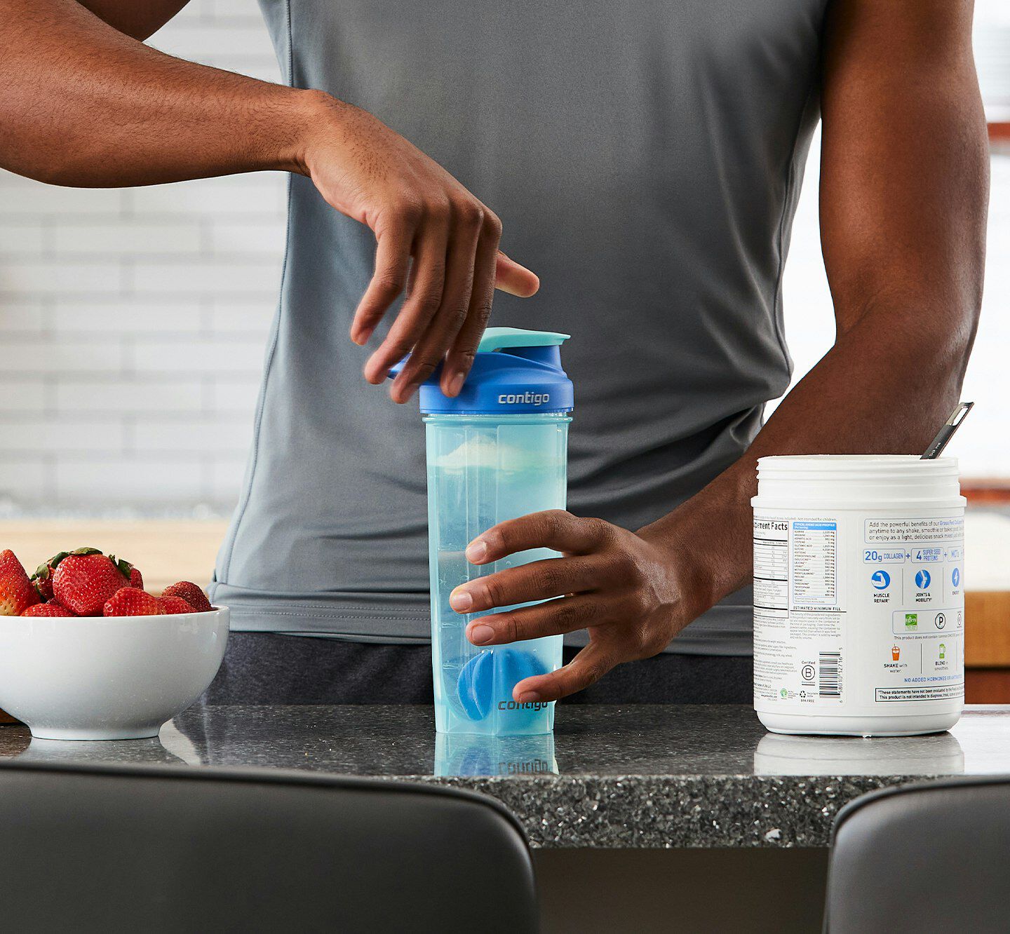 Running Contigo Swish Autoseal Water Bottle Bike Hiking Large BPA Free